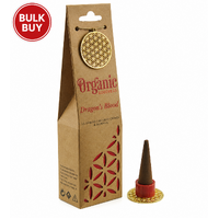 ORGANIC Goodness Incense Cones Dragon's Blood with Ceramic Holder BOX of 12 Packets