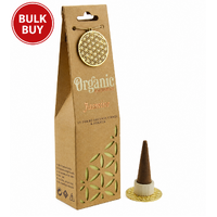 ORGANIC Goodness Incense Cones JASMINE with Holder BOX of 12 Packets