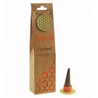 ORGANIC Goodness Incense Cones Patchouli with Ceramic Holder
