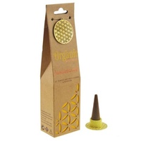 ORGANIC Goodness Incense Cones Sandalwood with Ceramic Holder BOX 12 Packets