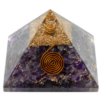 Orgonite Pyramid AMETHYST with medallion LARGE
