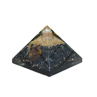 Orgonite Pyramid BLACK TOURMALINE with medallion SMALL