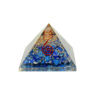 Orgonite Pyramid LAPIS LAZULI with medallion LARGE