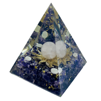 Orgonite Pyramid with Rose Quartz Sphere AMETHYST 