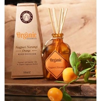 ORGANIC Goodness Reed Room Diffuser ORANGE NAGPURI NAGANGI in Amber Glass Jar