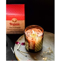 Organic Goodness Smudge Candle ROSE & GERANIUM 200g