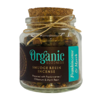 Organic Goodness Smudge Resin FRANKINCENSE MYRRH 80g Jar