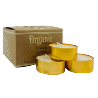 ORGANIC Goodness Tealight Candle JASMINE Madurai 12 pack