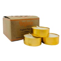 ORGANIC Goodness Tealight Candle ORANGE Nagpuri Nagangi 12 pack