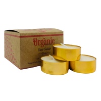 ORGANIC Goodness Tealight Candle ROSE Desi Gulab 12 pack