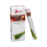 Siro Incense Hex FRESH LEMONGRASS A 20 stick BOX of 6 Packets
