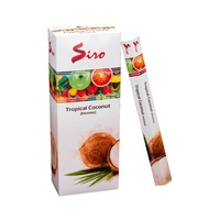 Siro Incense Hex TROPICAL COCONUT 20 stick BOX of 6 Packets