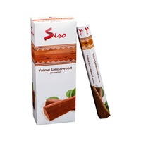Siro Incense Hex YELLOW SANDALWOOD 20 stick BOX of 6 Packets