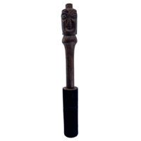 Wooden Striker Stick CARVED BUDDHA HEAD 23cm