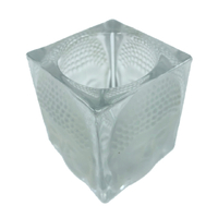 Glass Buddha Tea Light Holder - Large Cube