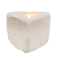 Tea Light Holder Selenite SQUARE