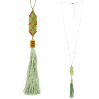Undaunted Boho Necklace Tassel ADELE Turquoise