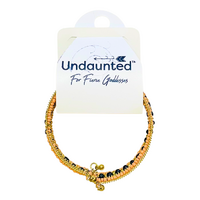 Undaunted DELILAH Cuff Beaded Bracelet NUDE/BLACK