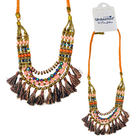 Undaunted Boho Necklace WILLOW Pink/Orange