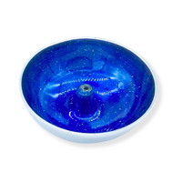 Aluminium Incense Dish BLUE with Glitter