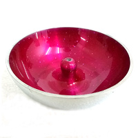 Aluminium Incense Dish PINK with Glitter