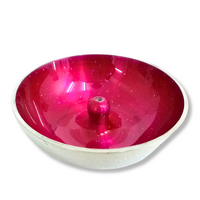 Aluminium Incense Dish PINK with Glitter