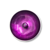 Aluminium Incense Dish PURPLE with Glitter