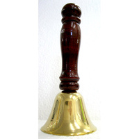 BELL Brass with Wooden Handle MEDIUM 6"