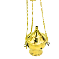 Incense Charcoal Burner Hanging Censer BRASS SMALL 8cm