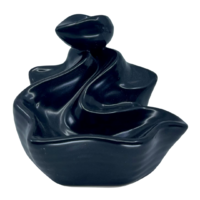Ceramic Backflow Cone Burner BLACK WATERFALL D
