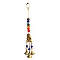 Brass Wind Chime BUDDHA 7 CHAKRA with Glass Beads 