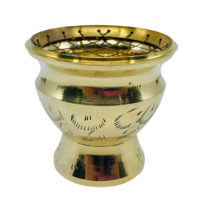 Incense Charcoal Burner on Stand BRASS ETCHED Small 7cm