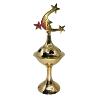 Charcoal Burner Brass on Stand MOON
