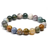 Crystal Bead Bracelet OCEAN JASPER 10mm