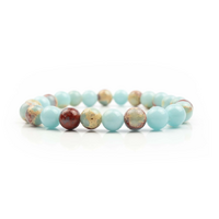 Crystal Bead Bracelet AMAZONITE 6mm X Small