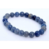 Crystal Bead Bracelet BLUE AVENTURINE 8mm Small