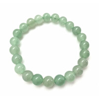 Crystal Bead Bracelet GREEN AVENTURINE 6mm Small