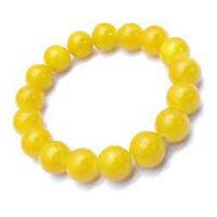 Crystal Bead Bracelet LEMON JADE 10mm Medium