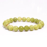 Crystal Bead Bracelet LEMON JADE 8mm Small
