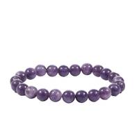 Crystal Bead Bracelet LEPIDOLITE 10mm Medium