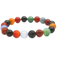 Crystal Bead Bracelet MIXED AGATE 6mm X-Small