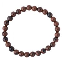 Crystal Bead Bracelet MAHOGANY OBSIDIAN 6mm X Small