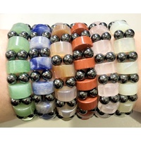 Crystal Bracelet Double Hematite NEW JADE