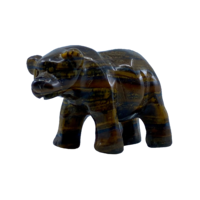 Carved Crystal BEAR TIGER EYE 50mm