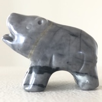 Carved Crystal Hippo PICASSO STONE 40mm
