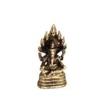 Brass Statue INDIAN SITTING GANESH mini
