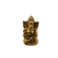 Brass Statue RELAXED INDIAN SITTING GANESH mini