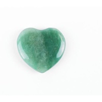 Carved Crystal PUFF HEART New Jade 50mm