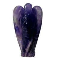Carved Crystal Angel AMETHYST Large 50mm