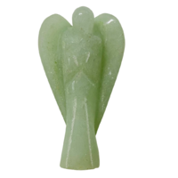 Carved Crystal Angel AVENTURINE GREEN Large 50mm